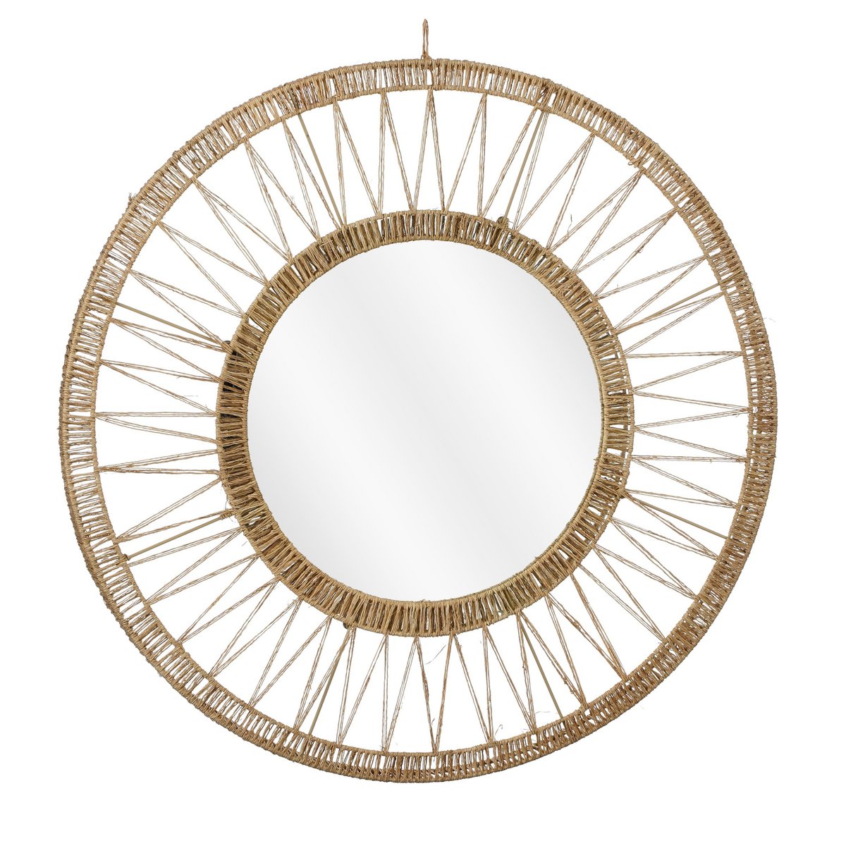 Spiegel Ludy - H5 x Ø70 cm - Jute - Lichtbruin
