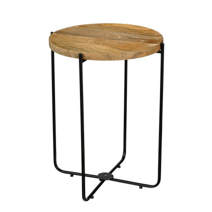 Armando Bijzettafel - H45 x Ø35,5 cm - FSC 100% Mangohout - Bruin