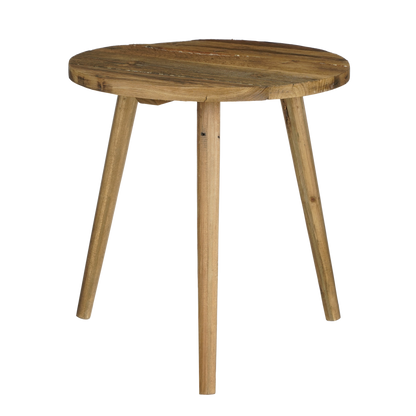 Bold Bijzettafel - H42,5 x Ø40 cm - Gerecycled Hout - Bruin