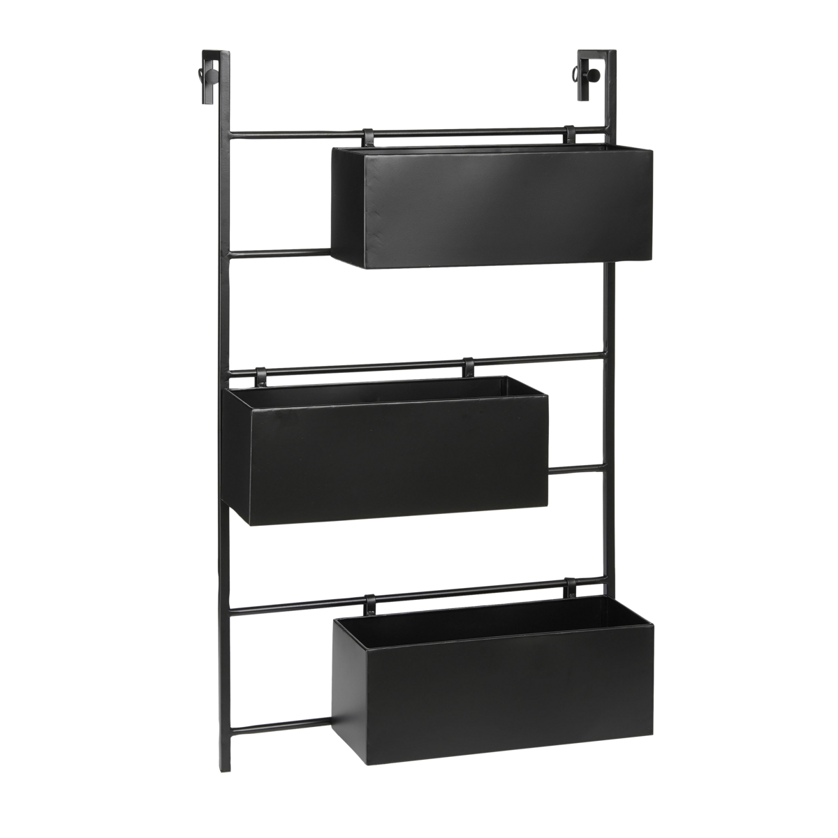 Dani Plantenrek Hangend - L54 x B9,5 x H90 cm - Metaal - Zwart