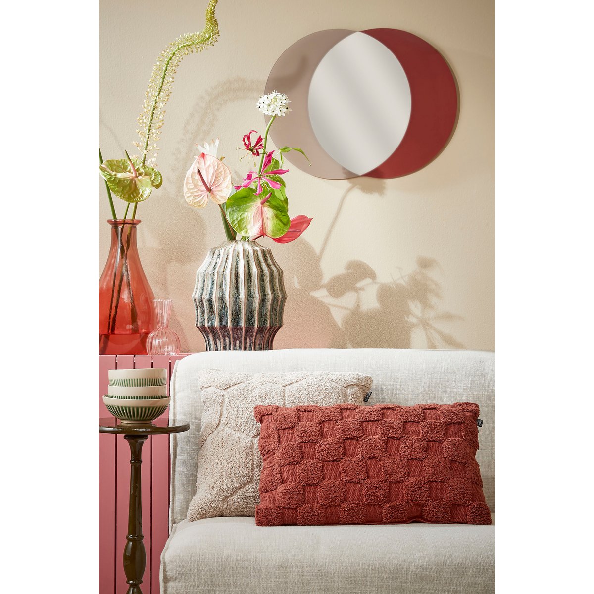 Avilo Spiegel - L58 x B44,5 cm - Donkerrood