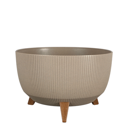 Doppio Bloempot op Poten - H20,5 x Ø40 cm - Polypropyleen - FSC Mix - Taupe