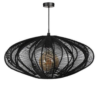 Hanglamp Kanti - H20 x Ø41 cm - Metaal - Zwart