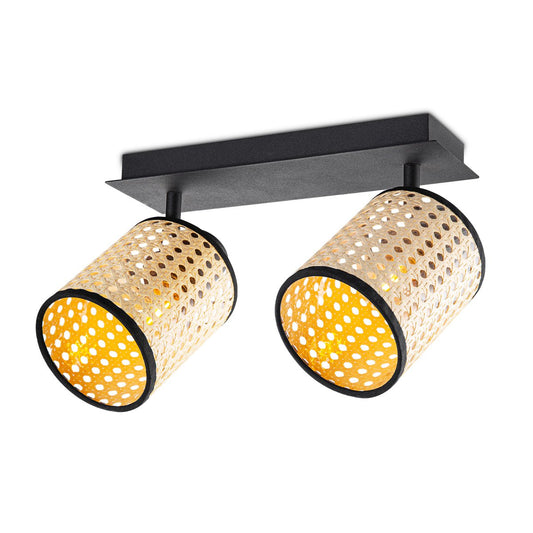 Home Sweet Home Landelijke LED Plafondspot Dean Rotan E27 30x10x22cm