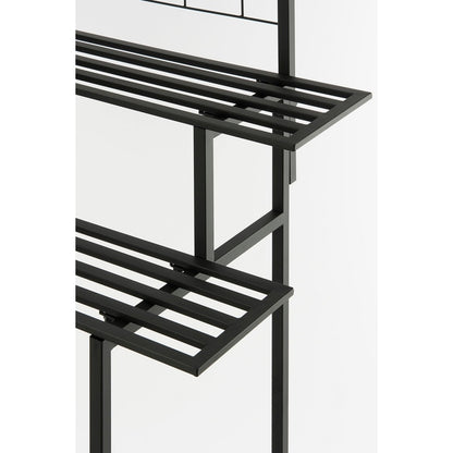 Greenrax Plantenstandaard - L90 x B44 x H190 cm - Metaal - Zwart