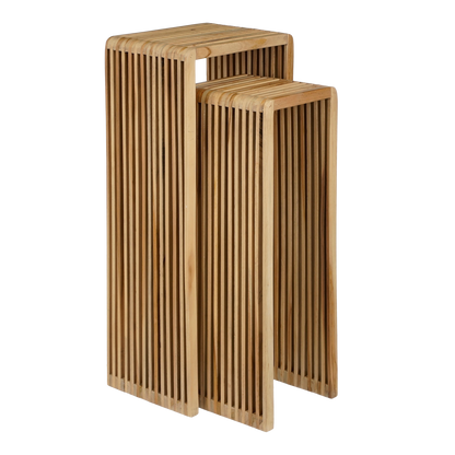 Yonker Plantentafel - Set van 2 - L35 x B25 x H80 cm - Bruin