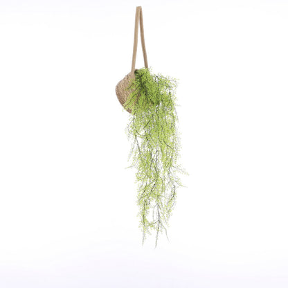 Anne Hangende Mand voor Planten - Set van 2 - H20 x Ø25 cm - Zeegras - Lichtbruin