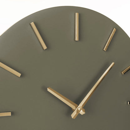 Wandklok - Ø35,5 cm - Donkergroen
