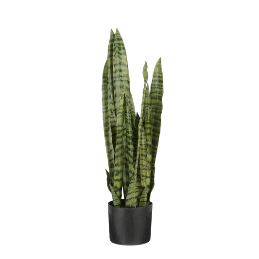 Sanseveria Kunstplant in Bloempot - H80 x Ø15 cm - Groen