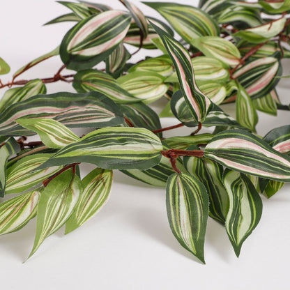 Tradescantia Kunst Hangplant - L15 x B30 x H80 cm - Groen
